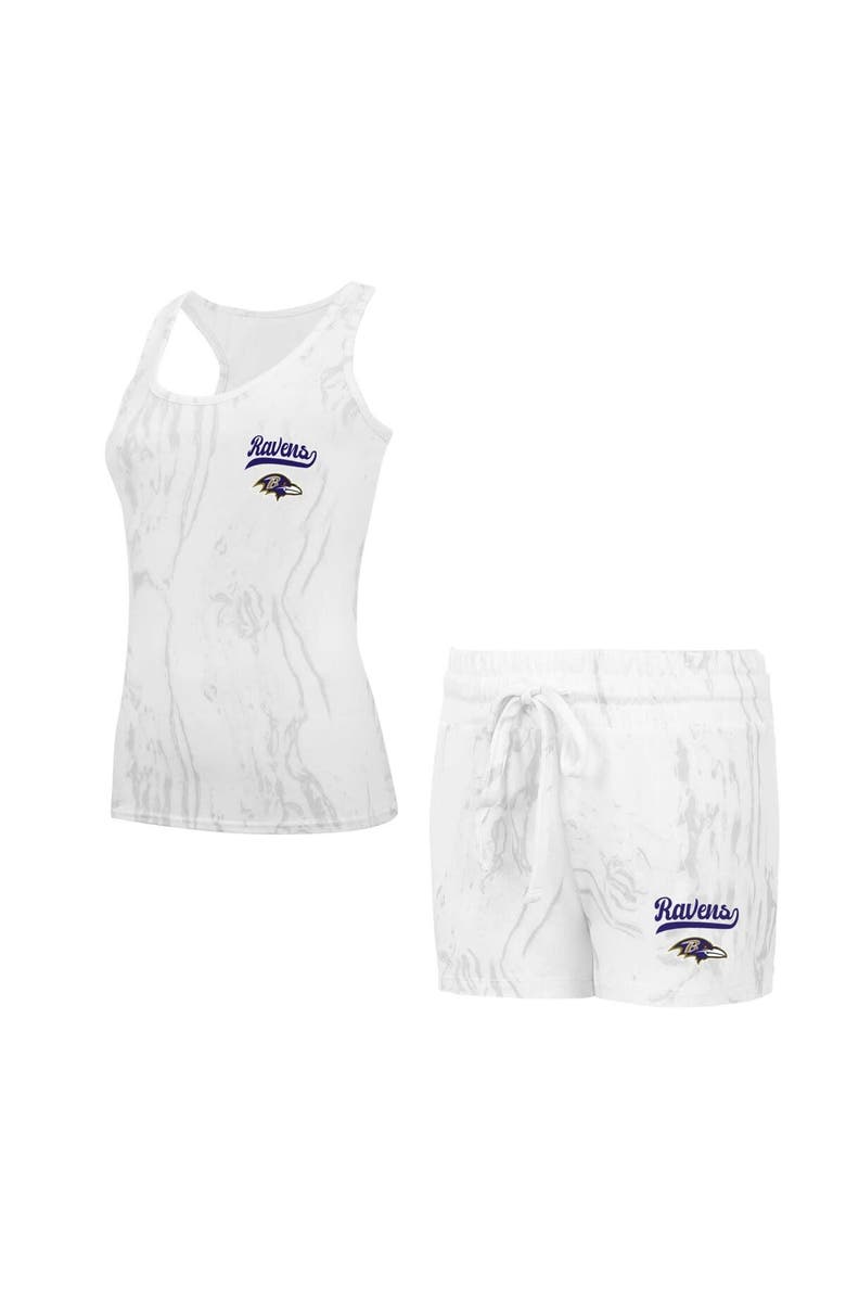 CONCEPTS SPORT Women's Concepts Sport Baltimore Ravens Quartz Hacci Knit Tank Top & Shorts Sleep Set, Main, color,