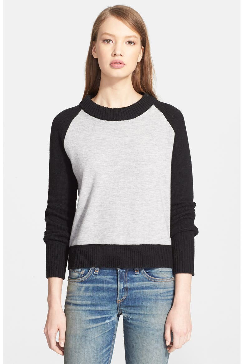 'Amelia' Zip Back Sweater, Main, color, LIGHT GREY