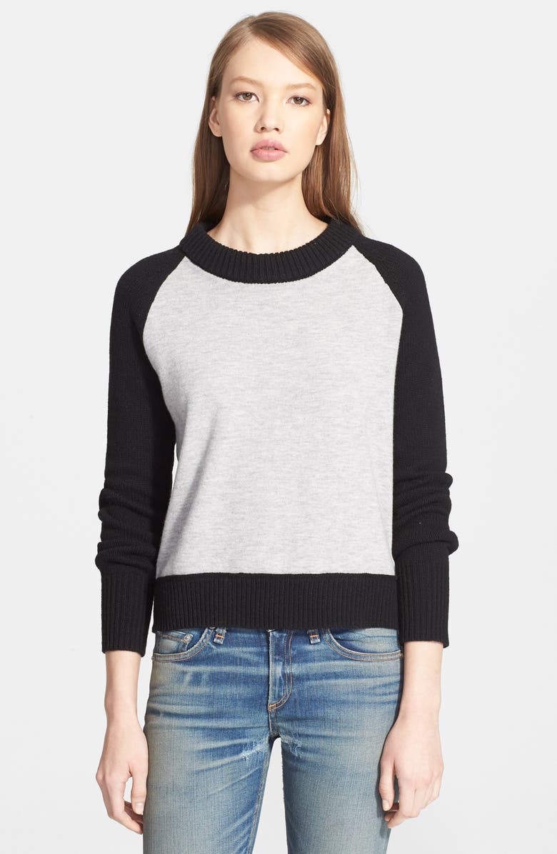 rag & bone/JEAN 'Amelia' Zip Back Sweater, Main, color, 