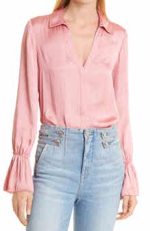 PAIGE Abriana Satin Blouse