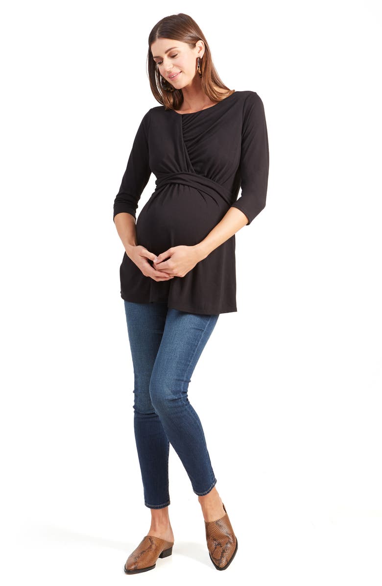 Ingrid & Isabel<sup>®</sup> Drape Front Maternity Top, Alternate, color, 