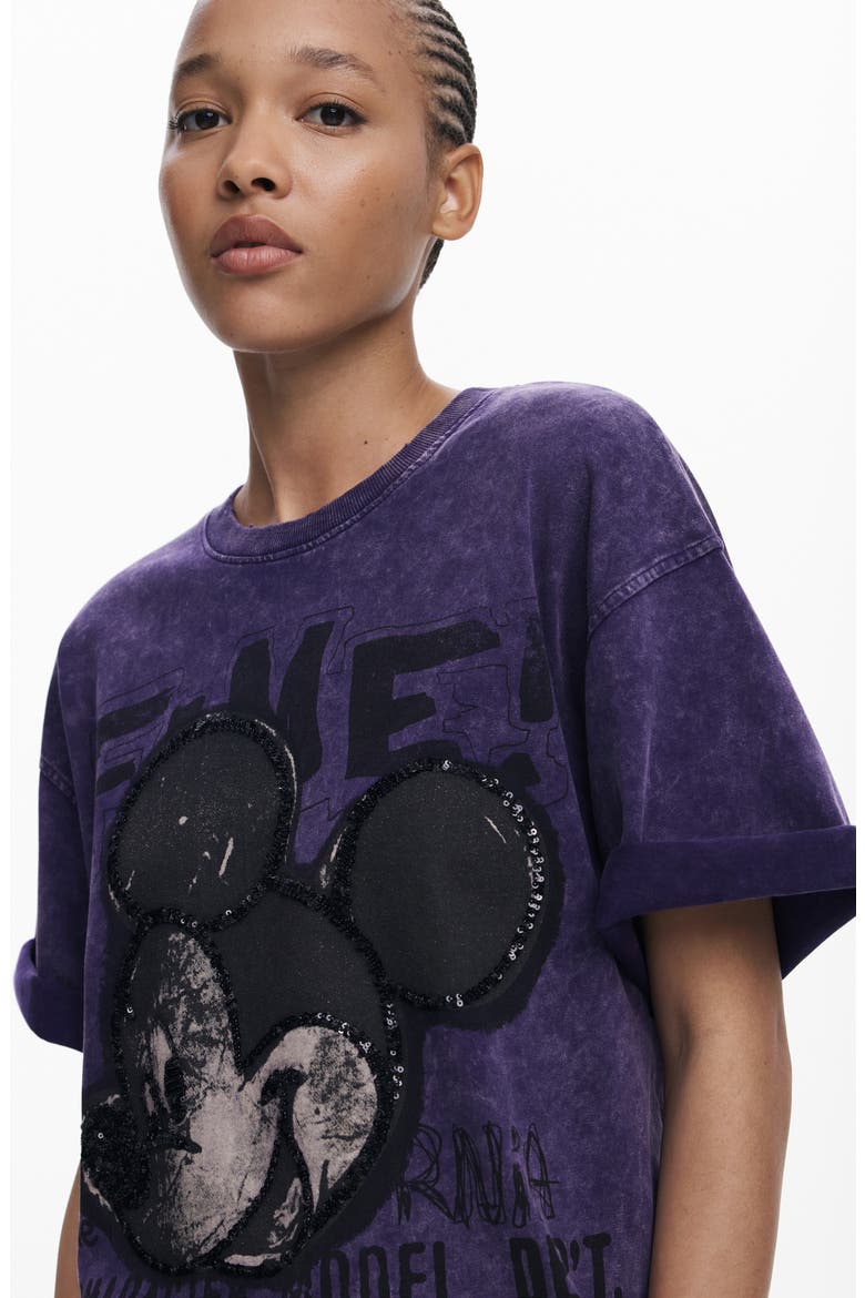 Graphic Cotton T-Shirt, Alternate, color, MEDIUM GRAY PURPLE