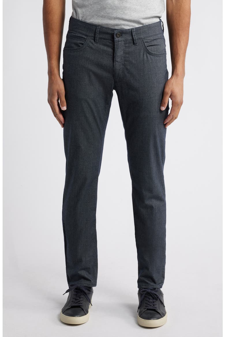 Chuck Microcheck Modern Fit Stretch Pants, Main, color, 23-MIDNIGHT