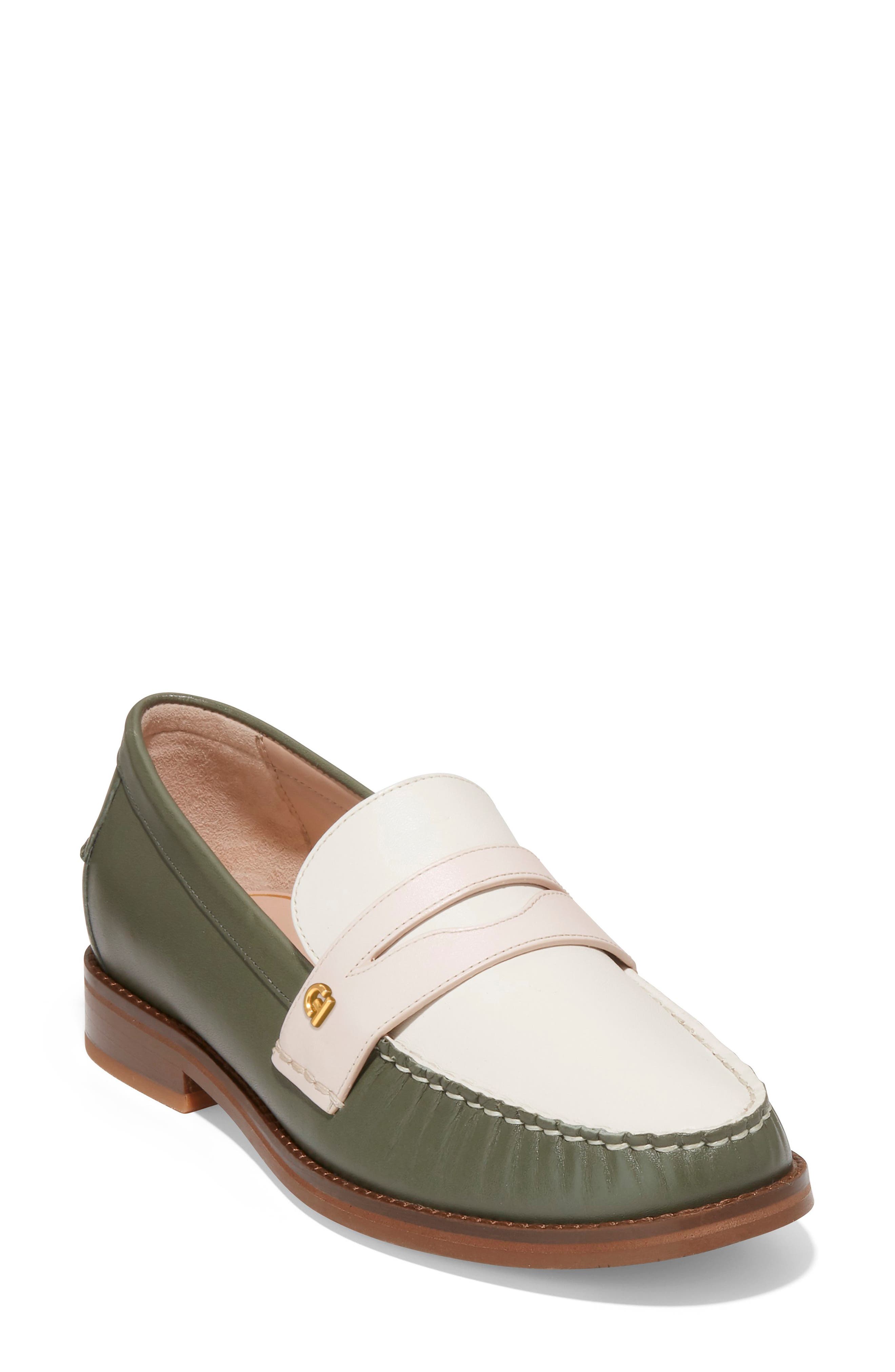 Lux Pinch Penny Loafer, Main, color, TEA LEAF LEATHER