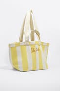 Bimba y Lola Striped Cotton Maxi Beach Bag