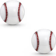 Lily Nily Kids' 3D Baseball Enamel Stud Earrings