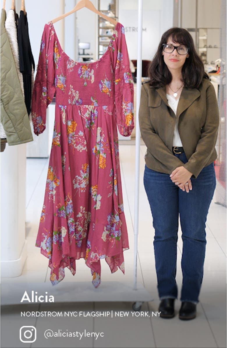 Morning Glory Floral Smocked Long Sleeve Maxi Dress