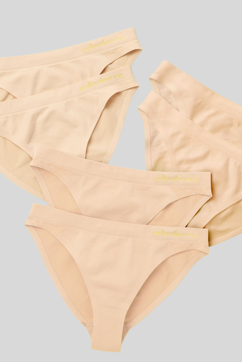Yellowberry 6pk Scout Seamless Underwear In Doe