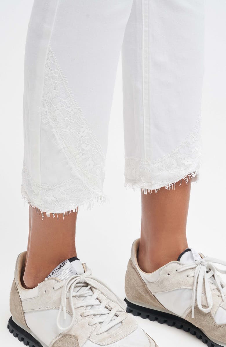 JEN7 by 7 For All Mankind Embroidered Scallop Hem Slim Ankle Jeans, Alternate, color,