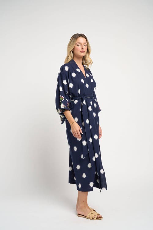 Guadalupe Design Anisa Ikat Kimono In Navy