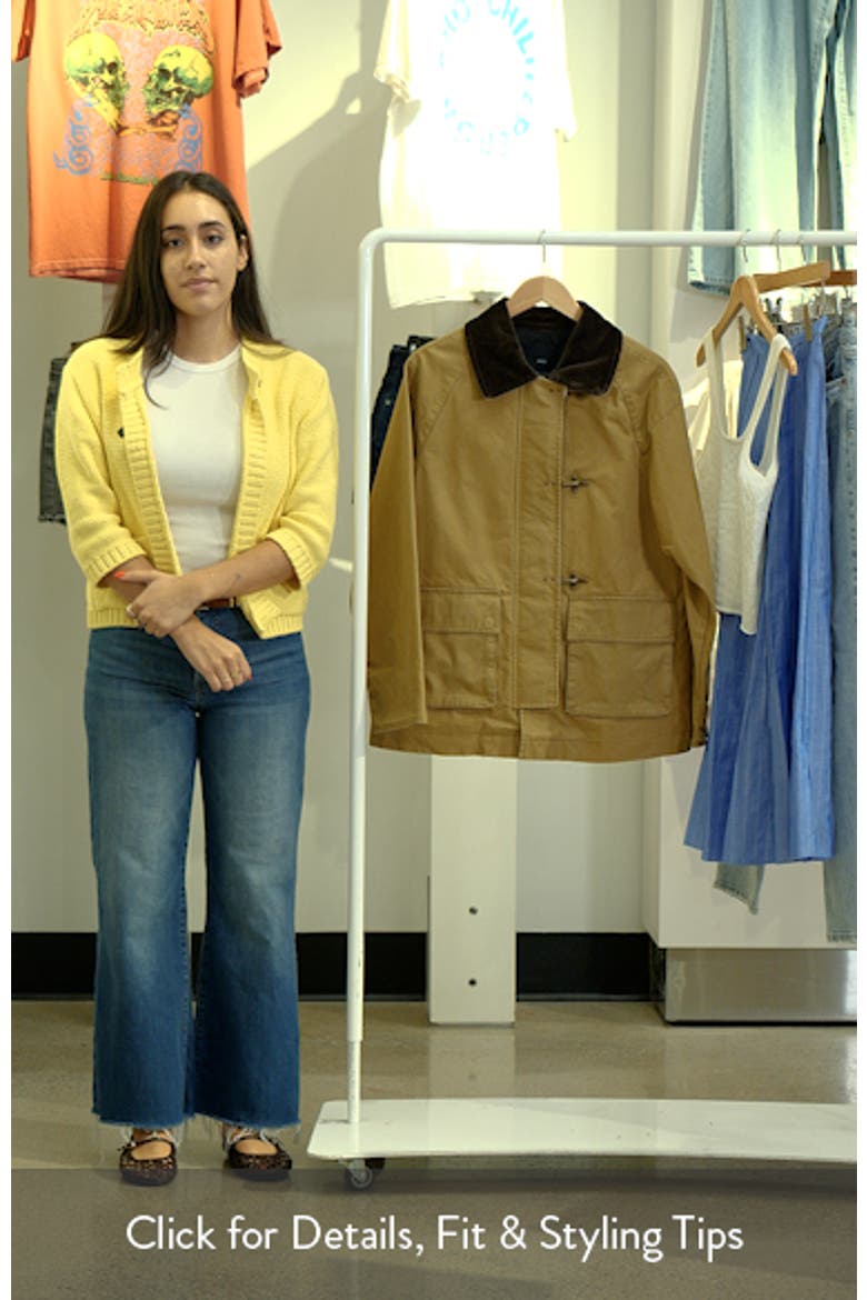 Corduroy Colllar Cotton Canvas Coat video