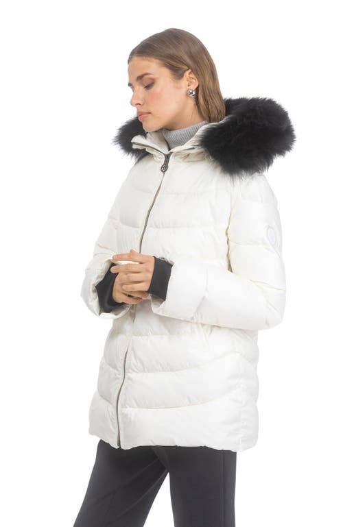 Gorski Apres-ski Mid Jacket With Detachable Toscana Lamb Hood Trim In Neutral