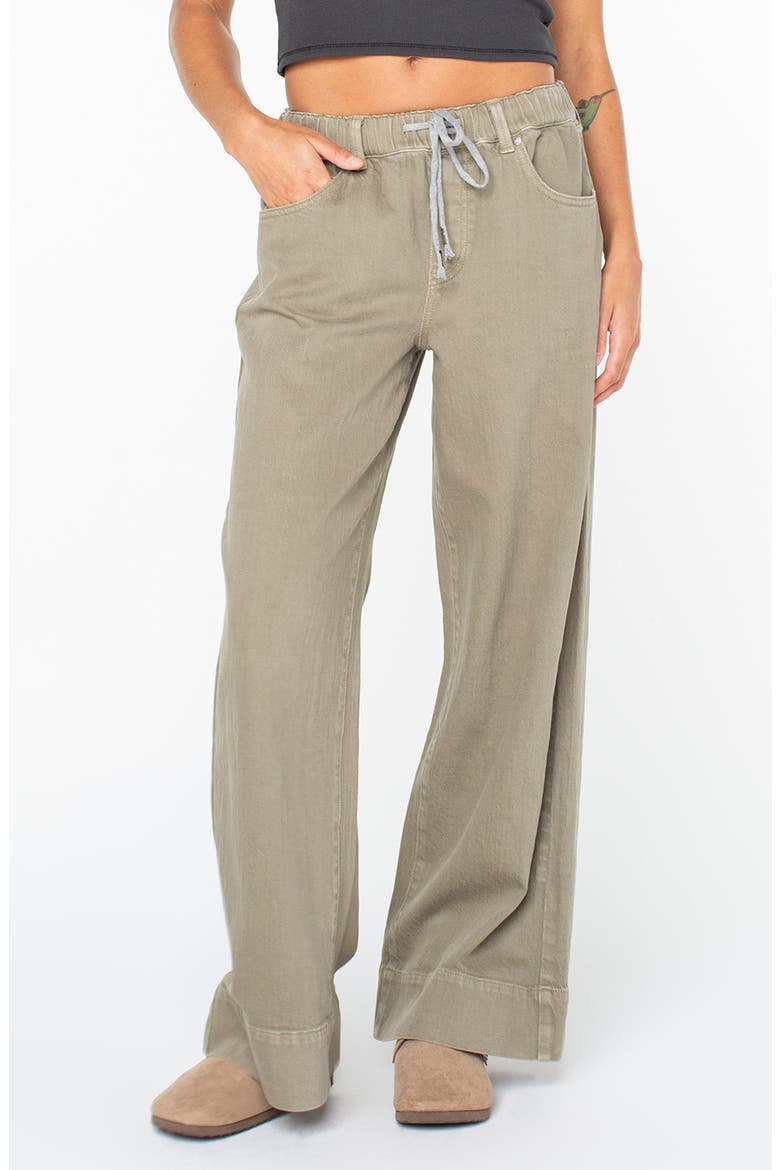 Finley Wide Leg Drawstring Jeans, Main, color, VETIVER