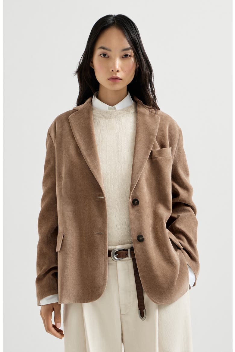 Fluid corduroy blazer, Main, color, Espresso