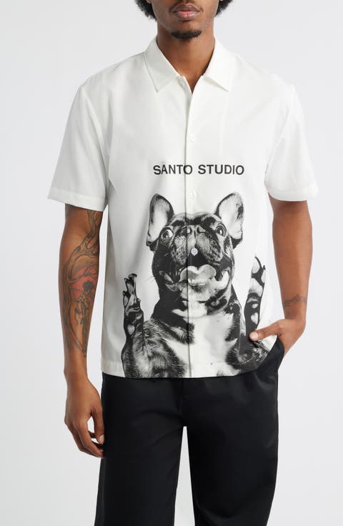My Dawg Graphic Button-Up Shirt