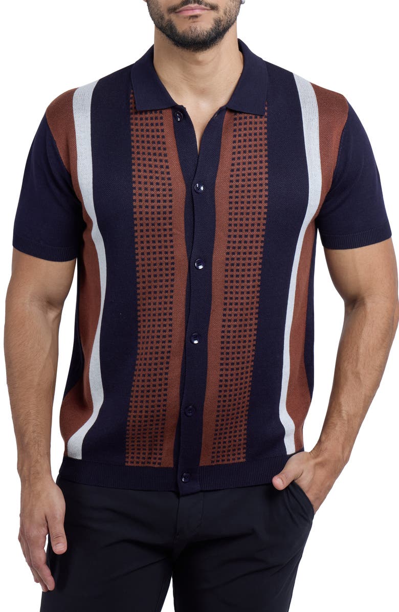 Spring + Mercer Stripe Polo Sweater, Main, color,