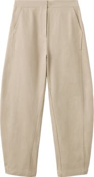 MANGO Pleated Barrel Leg Pants