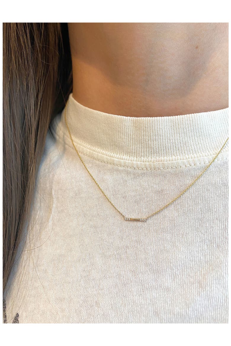 Sylvie Rose Diamond Bar Pendant Necklace, Alternate, color, YELLOW GOLD