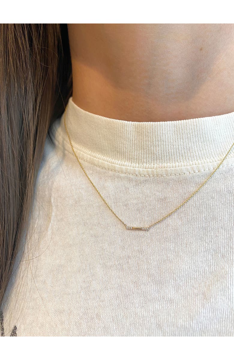 Dana Rebecca Designs Sylvie Rose Diamond Bar Pendant Necklace, Alternate, color, Yellow Gold