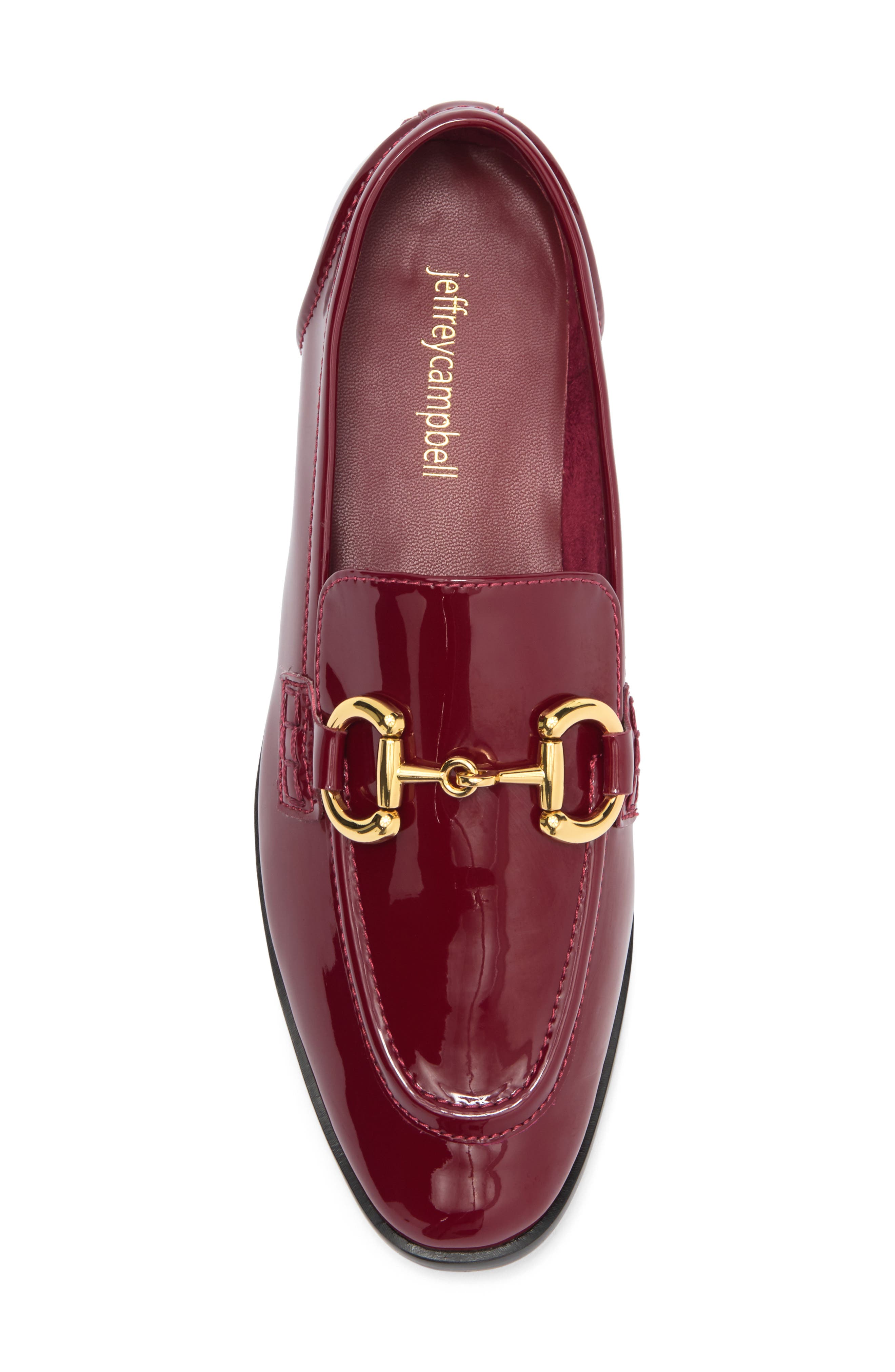 Jeffrey Campbell Addie Bit Loafer, Alternate, color, Cherry Red Patent-Gold