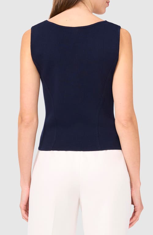 Halogenr Halogen(r) Square Neck Corset Sweater Tank In Classic Navy