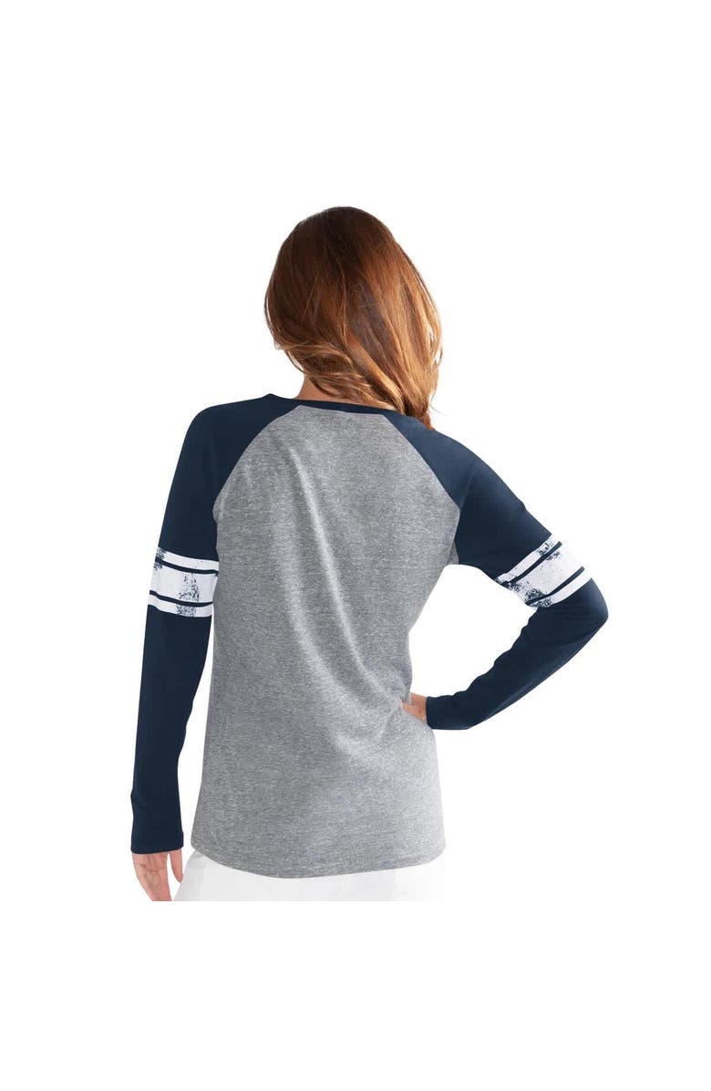 G-III 4HER BY CARL BANKS Women's G-III 4Her by Carl Banks Navy Houston Astros The Franchise Tri-Blend Raglan V-Neck Long Sleeve T-Shirt, Alternate, color, Navy