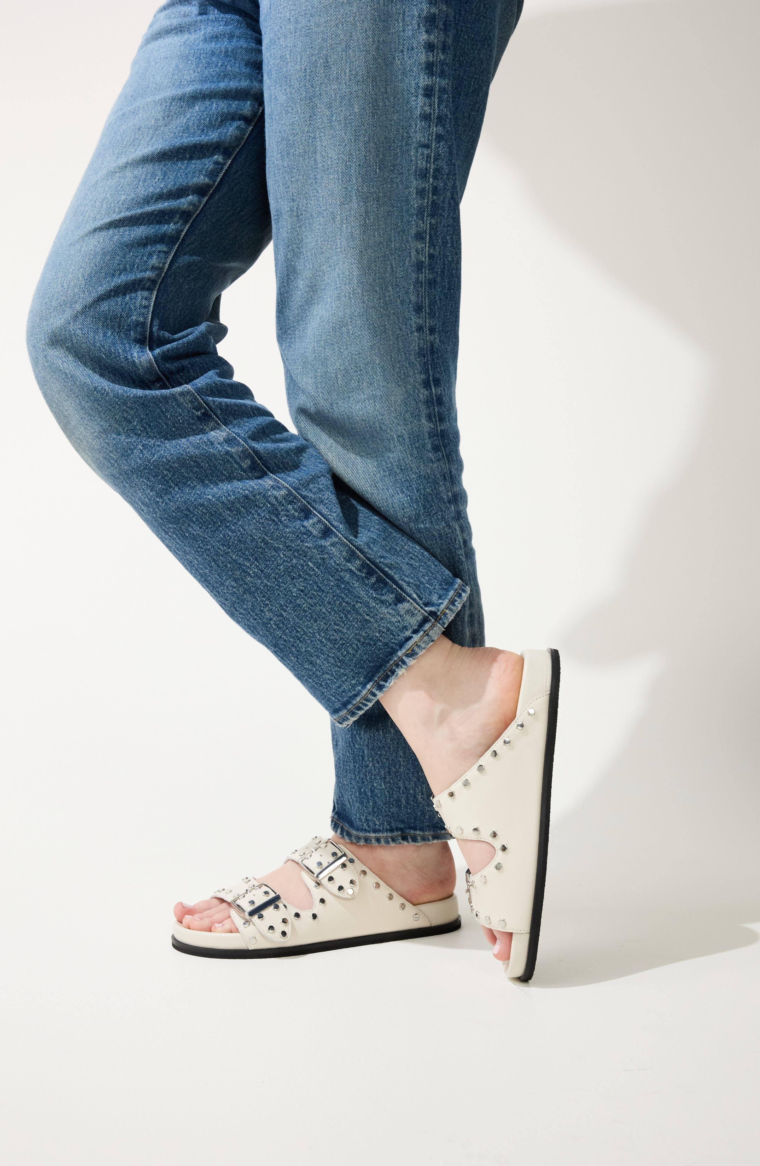 Maya Slide Sandal, Alternate, color, CREAM