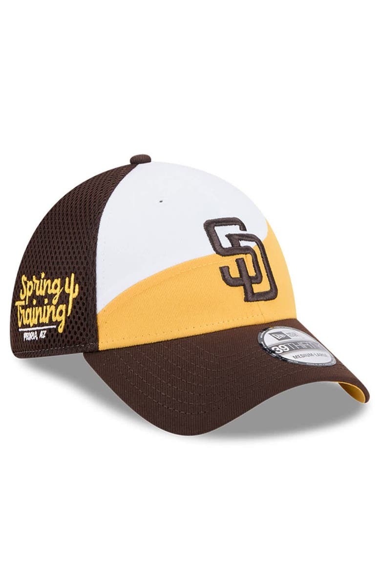 New Era Men's New Era  Gold/Dark Brown San Diego Padres 2025 Spring Training 39THIRTY Flex Hat, Alternate, color, Gold