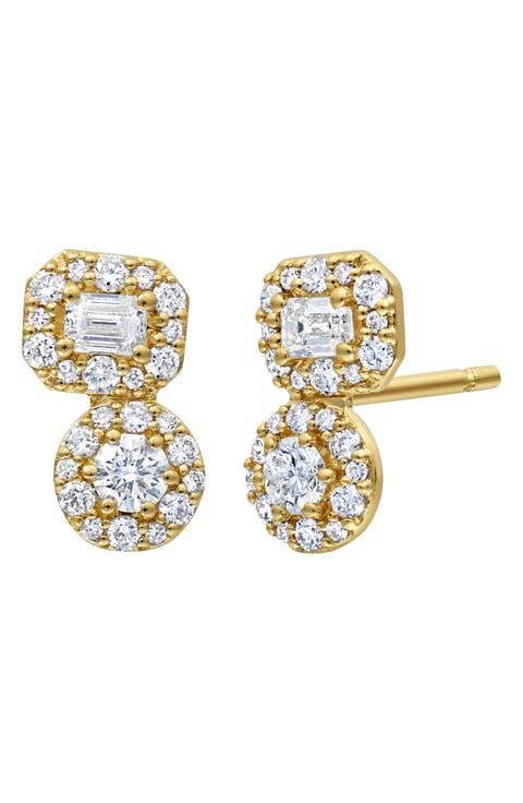 Maya Diamond Double Stud Earrings (Nordstrom Exclusive)