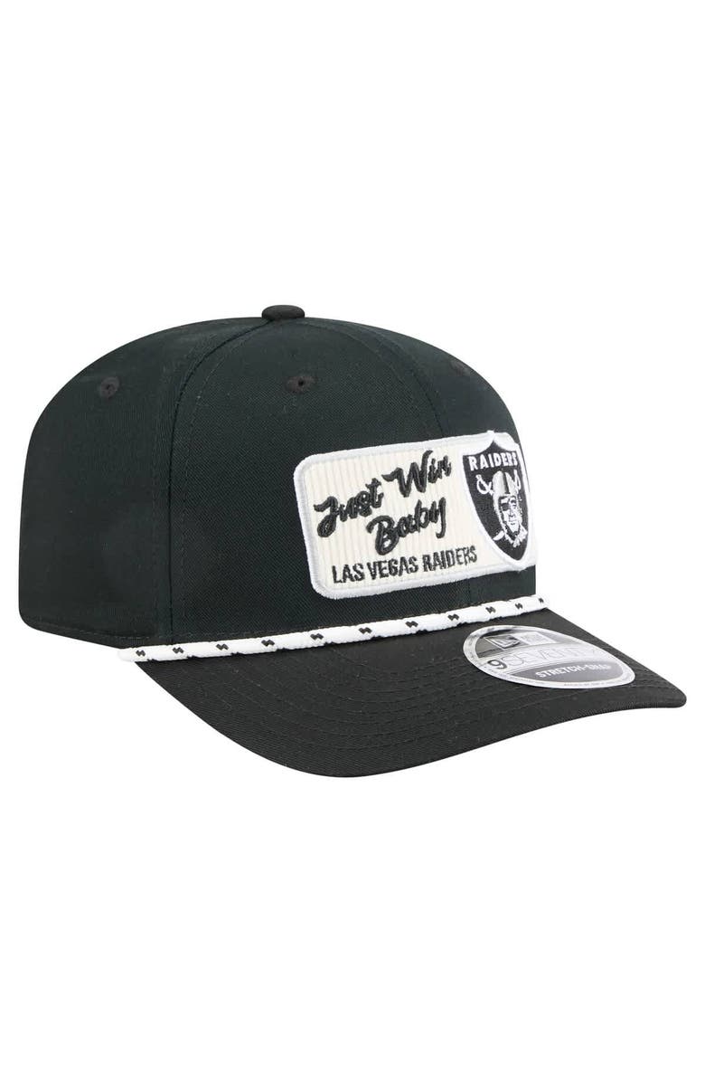 New Era Men's New Era Black Las Vegas Raiders Chant 9SEVENTY Stretch-Snap Hat, Alternate, color, Black