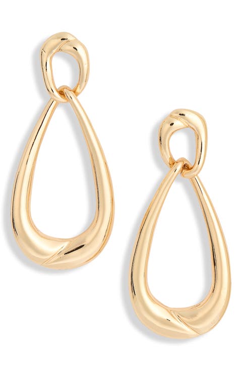 Elongated Teardrop Drop Earrings