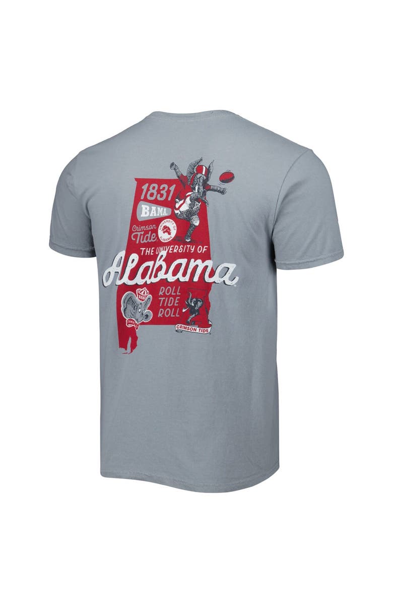 IMAGE ONE Men's Graphite Alabama Crimson Tide Vault State Comfort T-Shirt, Alternate, color, Graphite