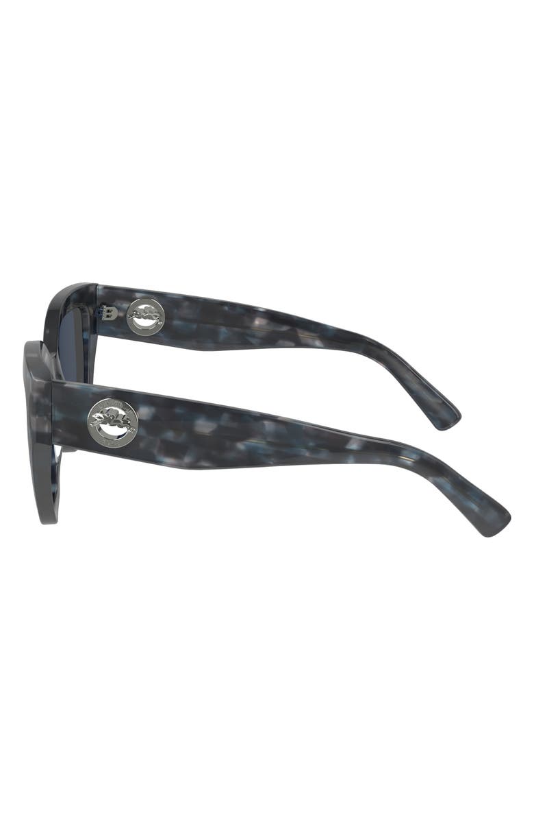 Longchamp 55mm Butterfly Sunglasses, Alternate, color, Textured Blue