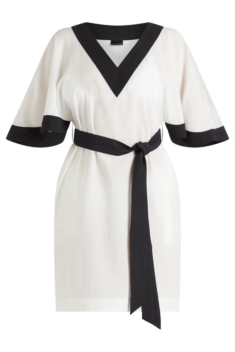 Casia Belted Cover-up Dress, Alternate, color, Off White