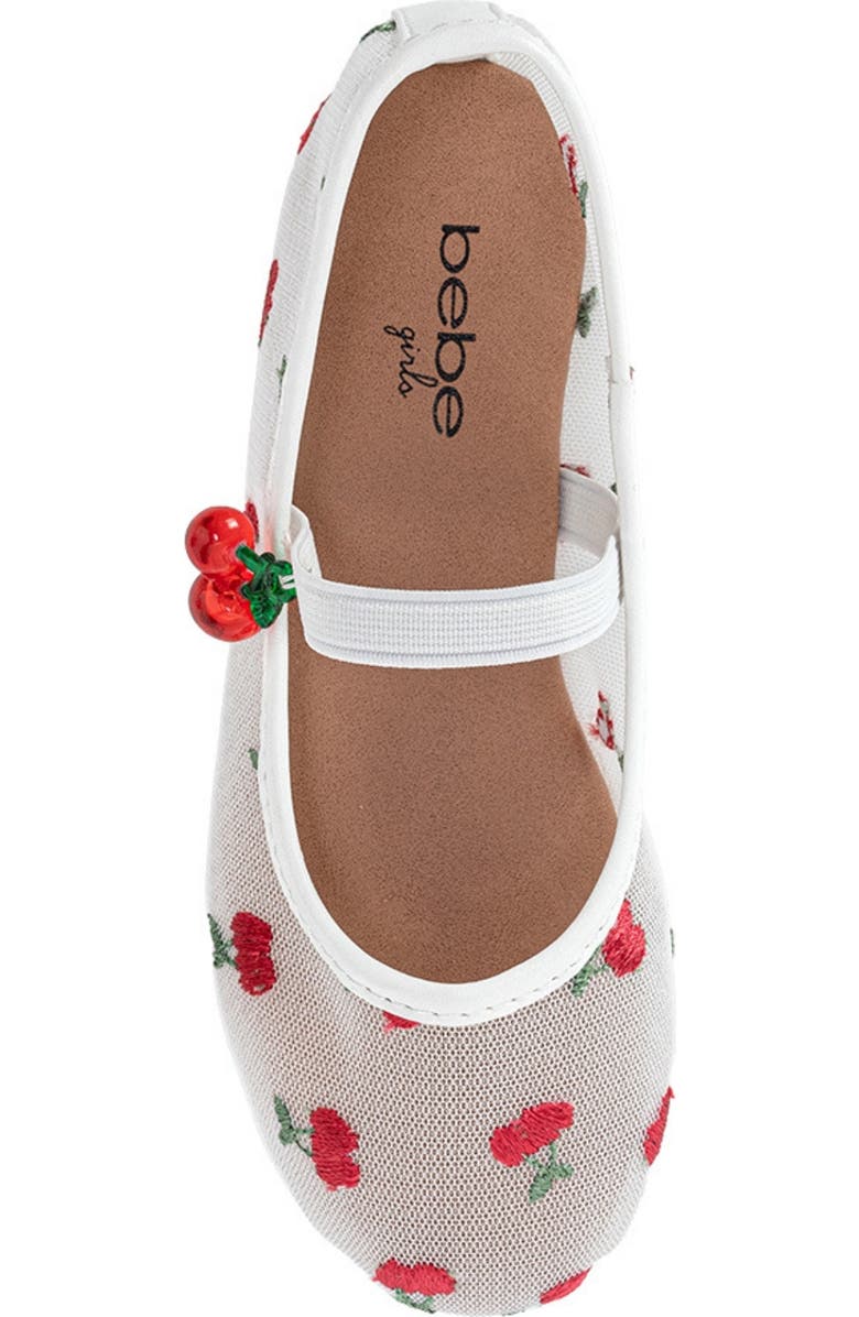 bebe Sweetie Mary Jane Flat, Alternate, color, White
