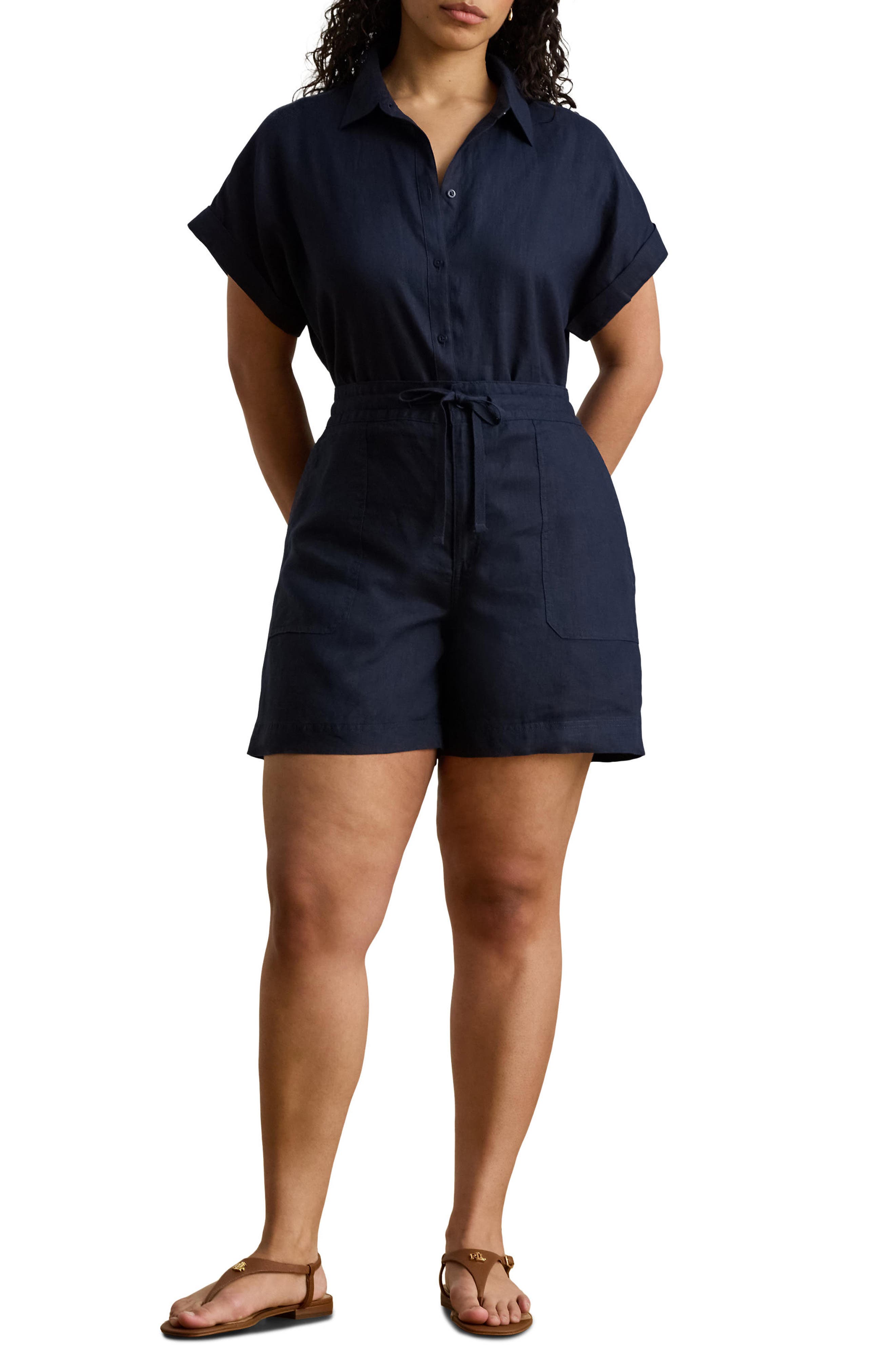Linen Drawstring Shorts