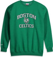 Mitchell & Ness Men's Mitchell & Ness Heather Kelly Green Boston Celtics Hardwood Classics Big & Tall Crewneck Sweatshirt