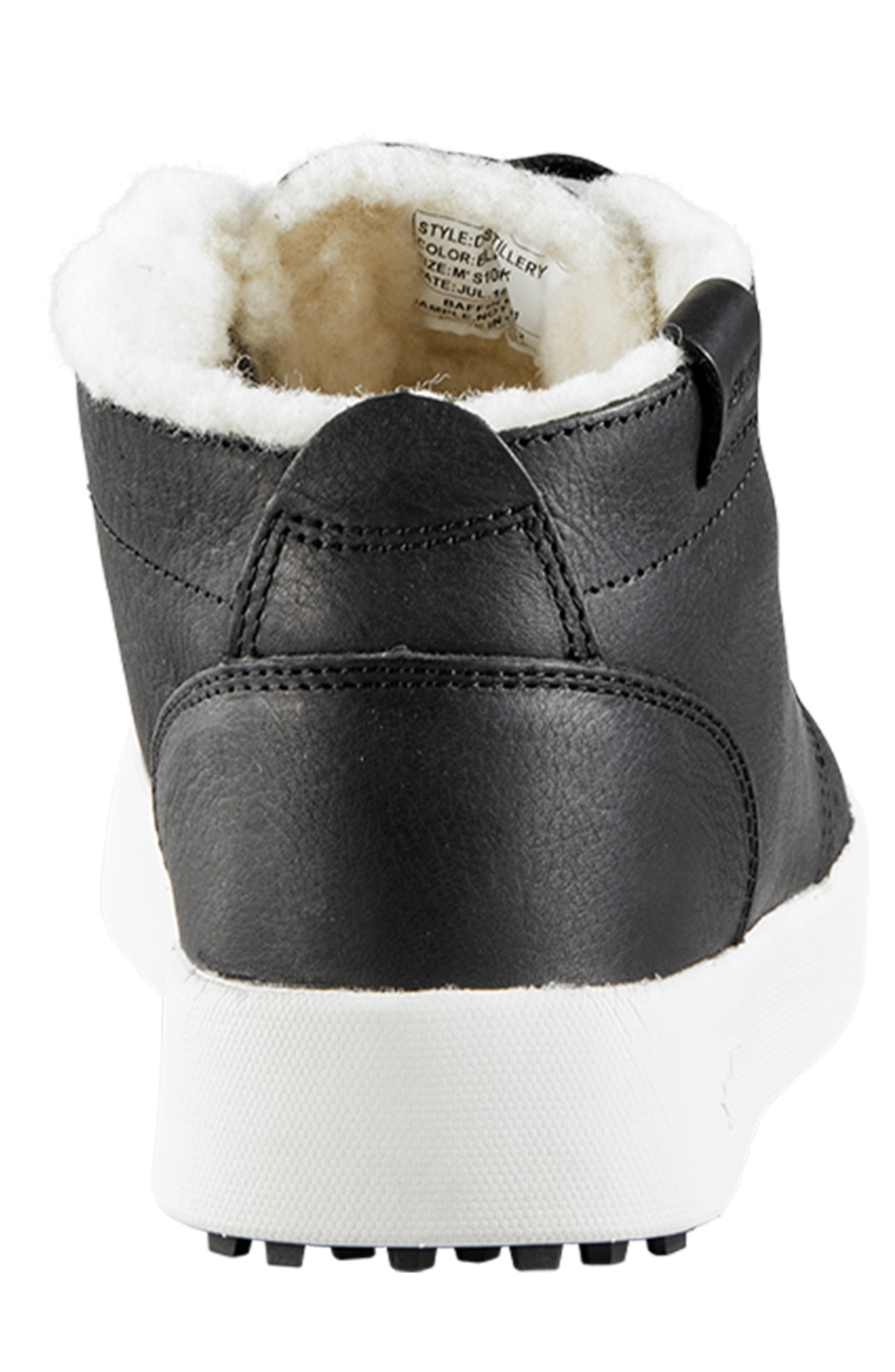 Distillery Waterproof Faux Shearling Lined Chukka Boot, Alternate, color, BLACK