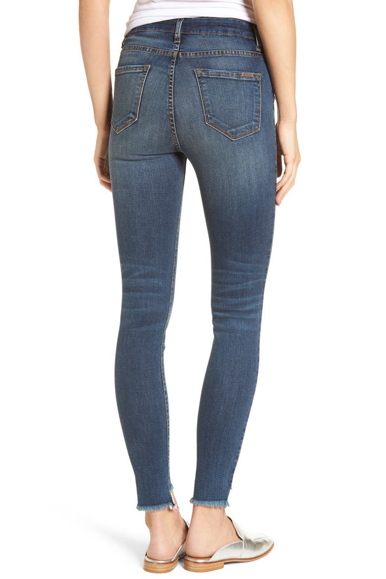 Elli Distressed Step Hem Skinny Jeans, Alternate, color, YUKON