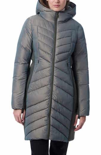 Chevron Quilted Puffer Coat