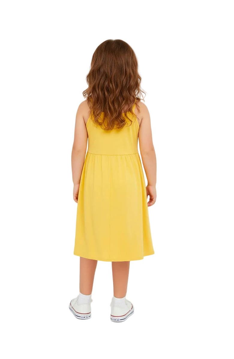 CITY THREADS Girls Soft Organic 100% Cotton Empire Camisole Sundress, Alternate, color, White