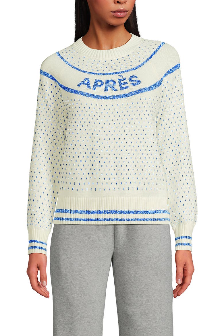 Drifter Raglan Sleeve Easy Fit Sweater, Alternate, color, Bright Cerulean Apres