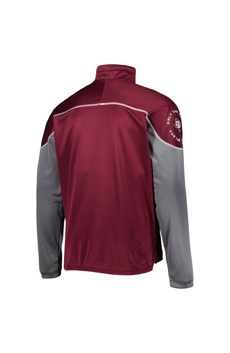 adidas Men's adidas Maroon Texas A&M Aggies AEROREADY Knit Quarter-Snap Jacket, Alternate, color, Maroon