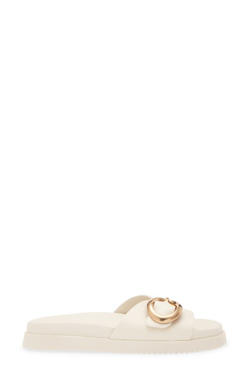 Shop Steve Madden Mandie Slide Sandal In Bone Leather