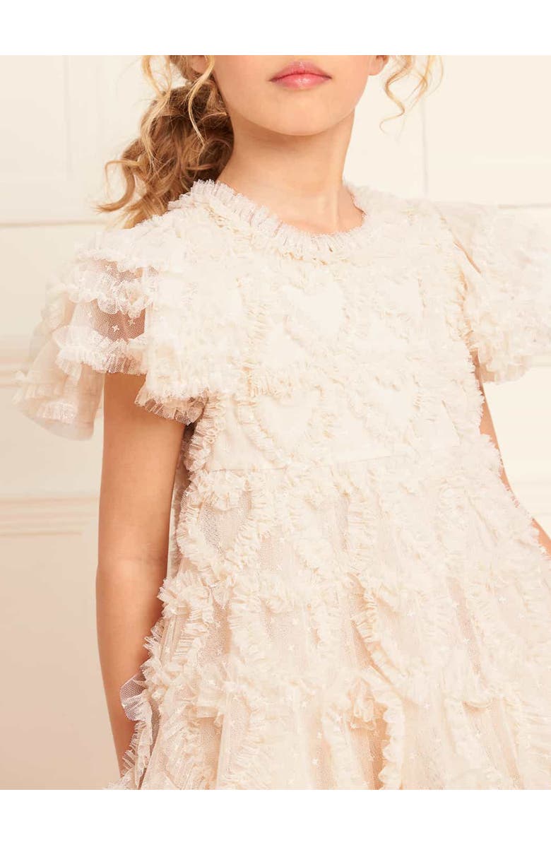Needle & Thread Amorette Kids Dress, Alternate, color, Cream