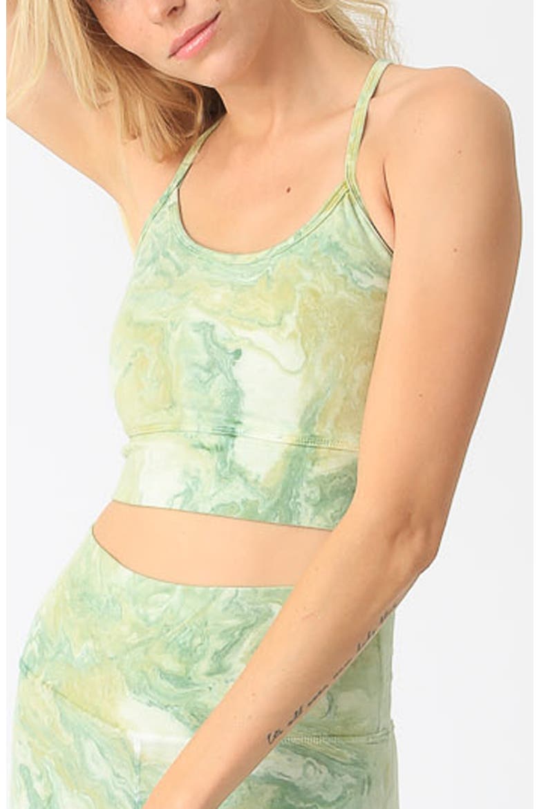 Mia Marble Racerback Sports Bra, Main, color, PISTACHIO