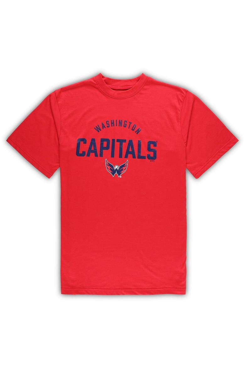 Men's Washington Capitals Red/Heather Gray Big & Tall T-Shirt & Pants Lounge Set, Alternate, color, Red