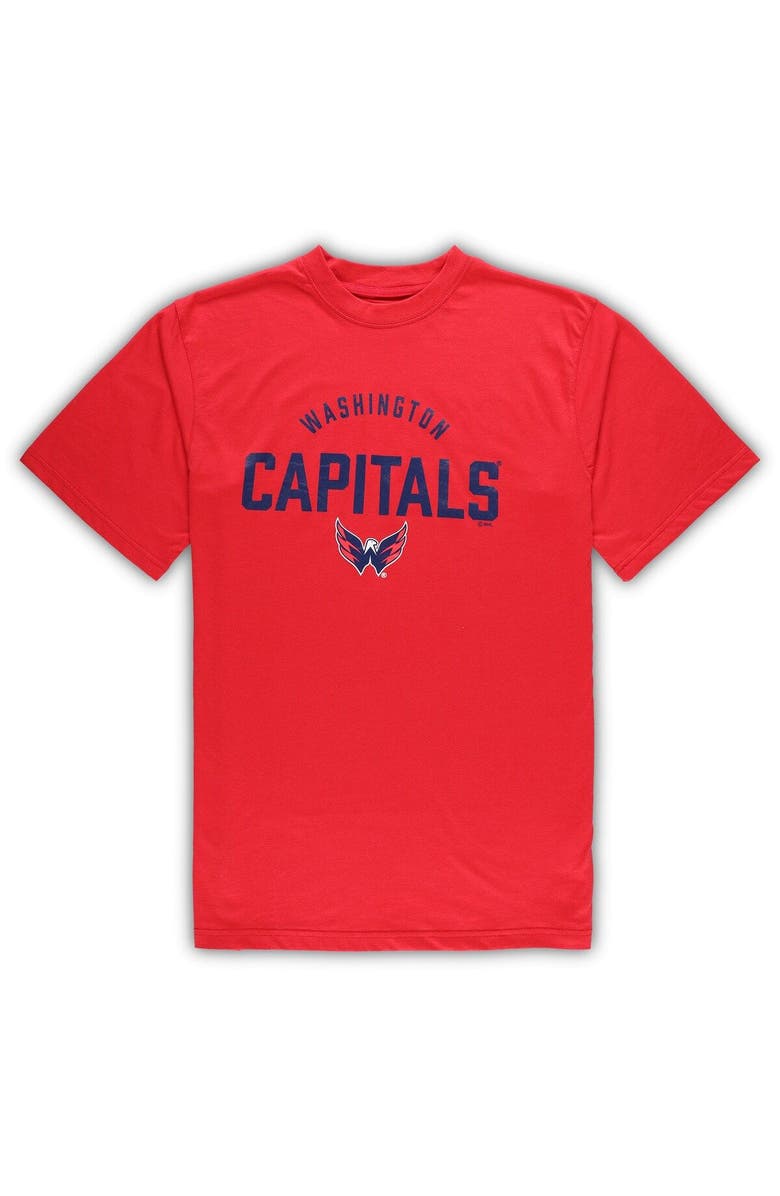 PROFILE Men's Washington Capitals Red/Heather Gray Big & Tall T-Shirt & Pants Lounge Set, Alternate, color, Red