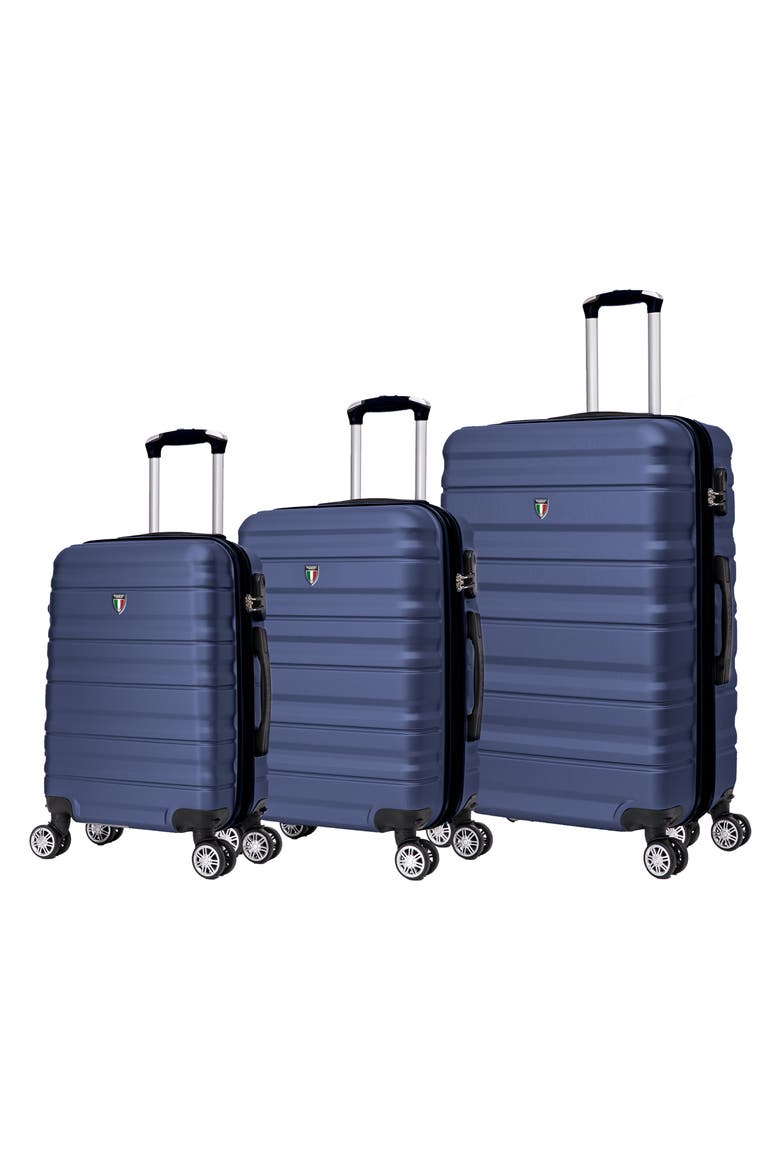 Girovita Hardshell 3-Piece Spinner Luggage Set, Main, color, BLUE