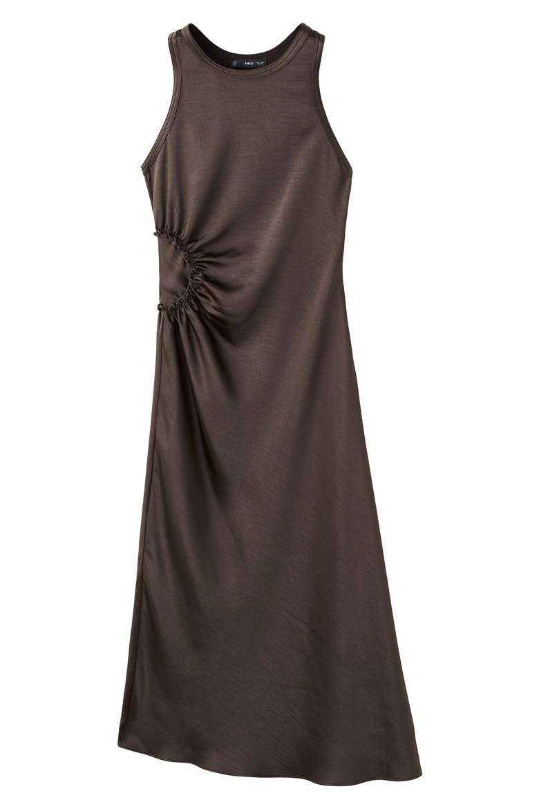 Gathered Cutout Sleeveless Maxi Dress, Main, color, MINK GREY